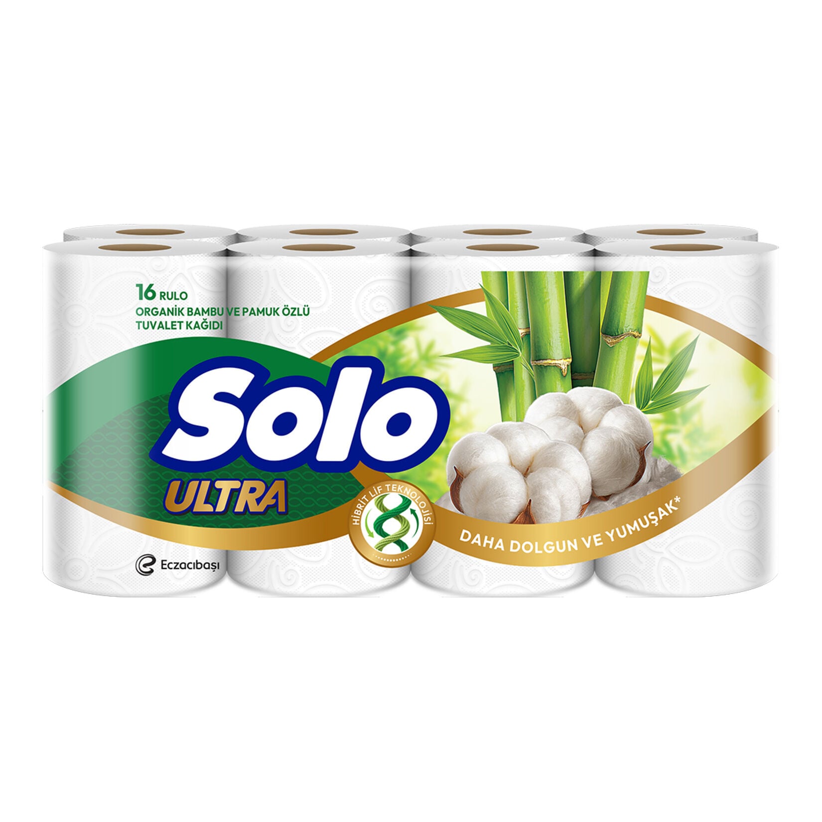 SOLO TUVALET KAĞIDI 16'LI ULTRA BAMBU ÖZLÜ (2 KATLI) 1*3