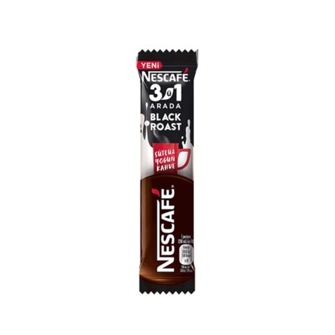 NESCAFE T.3İN1 BLACK ROAST 15GR STİCK 1*24*12