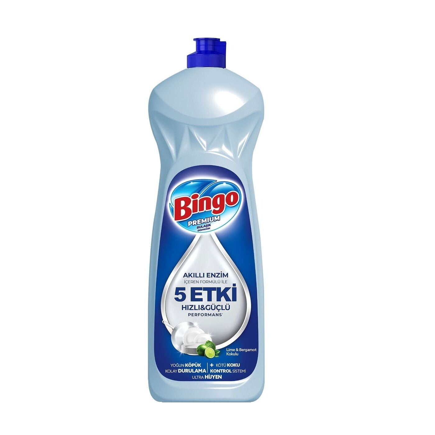 BİNGO BULAŞIK DETERJANI 1500ML PREMIUM LİME&  BERGAMOT KOKULU 1*9