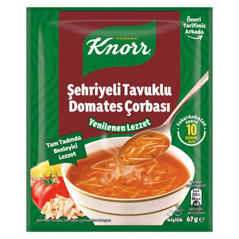 KNORR Ç.KL.ŞEHRİYELİ TAVUKLU DOMATES 67G 1*12*12