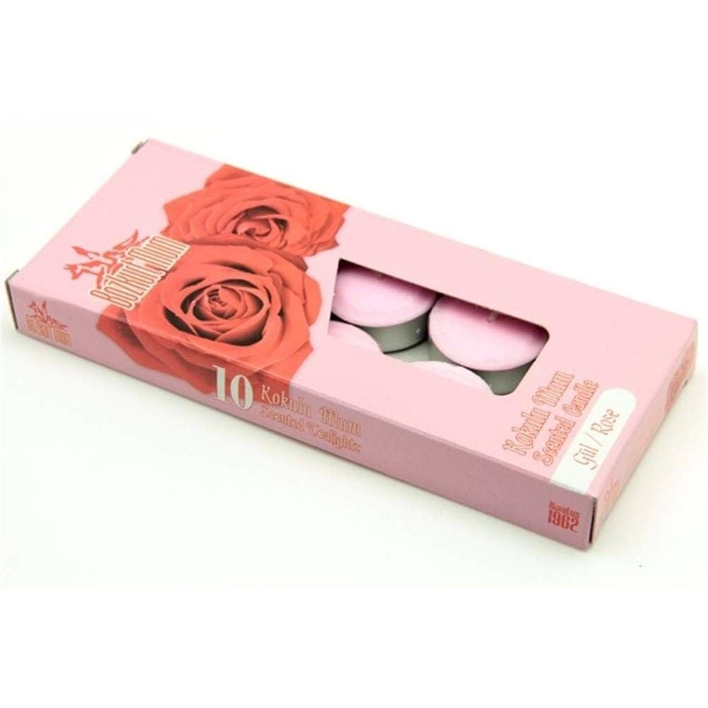 MUM BOZKURT TEALIGHT 10LU GÜL KOKULU
