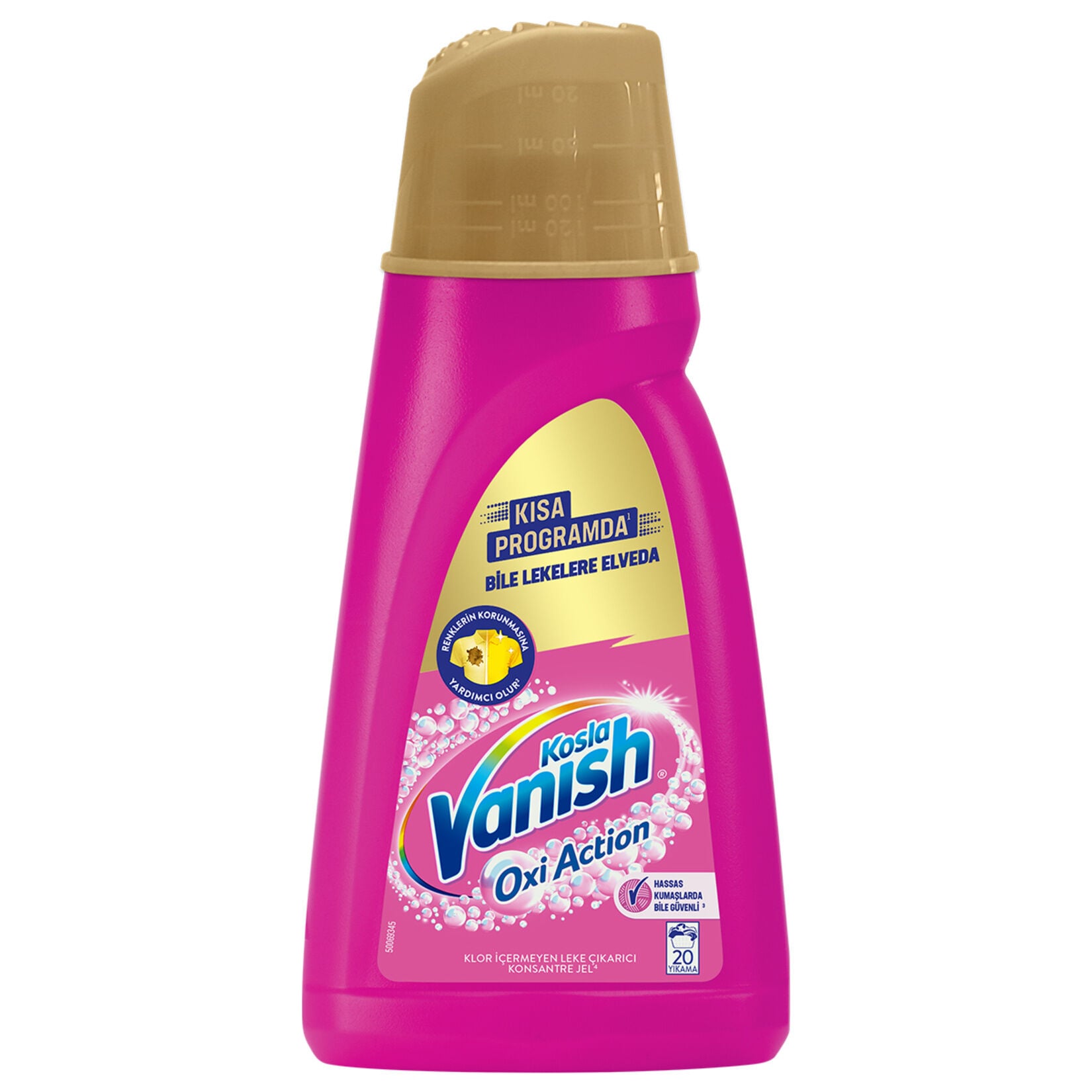 KOSLA LEKE ÇIKARICI KONS.JEL 1L VANISH OXI PEMBE 20YIKAMA 1*12