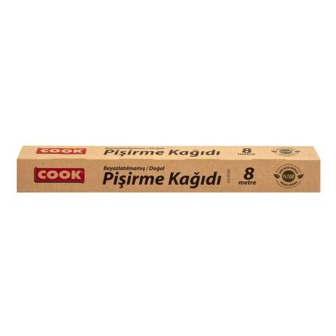 COOK PİŞİRME KAĞIDI DOĞAL BEYAZLATILMAMIŞ 37CM*8MT 1*24
