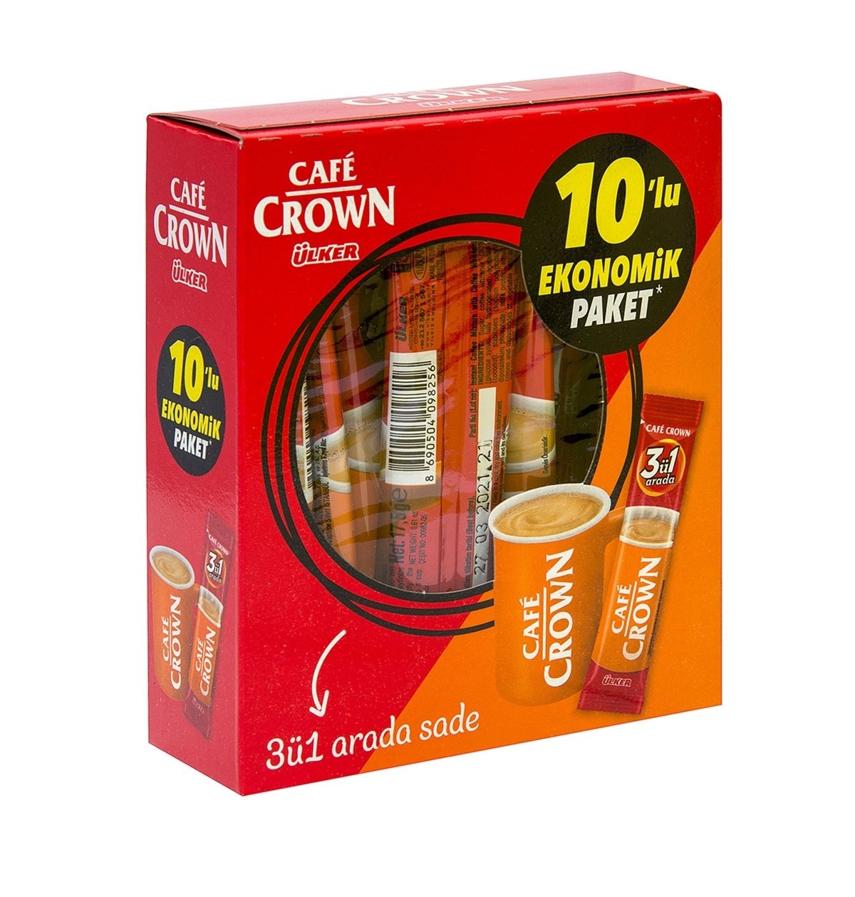 CAFE CROWN 10LU 3İN1 EKO PAKET 175GR 960-08 1*12