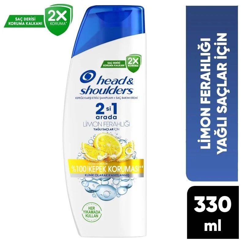 HEAD ŞAMPUAN 330ML LİMON FERAHLIĞI YAĞLI SAÇ 1*6