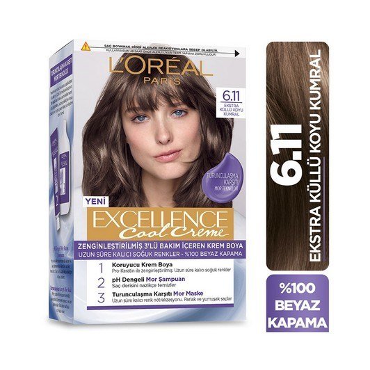 EXCELLENCE COOL CREME 6.11 EKSTRA KÜLLÜ KOYU KUMRAL 1*6