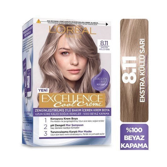 EXCELLENCE COOL CREME 8.11 EKSTRA KÜLLÜ SARI 1*6