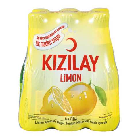 TÜRKKIZILAYI 6'LI MADEN SUYU LİMON 6*200ML 1*4