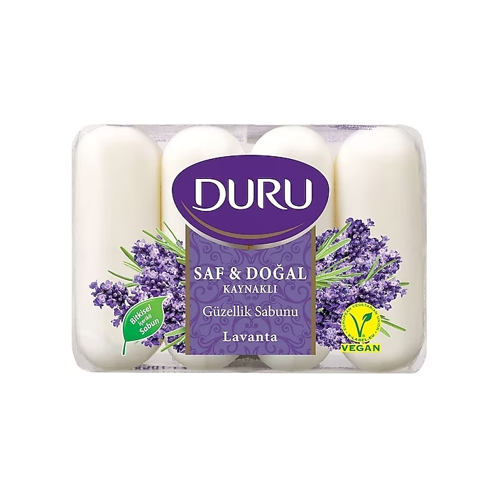 DURU SABUN 4*70GR SAF&DOĞAL LAVANTA 280GR 1*24