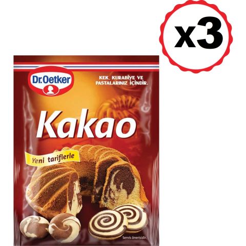 DR.OETKER KAKAO 3LÜ PAKET 50GR+25GR HEDİYE 1*16