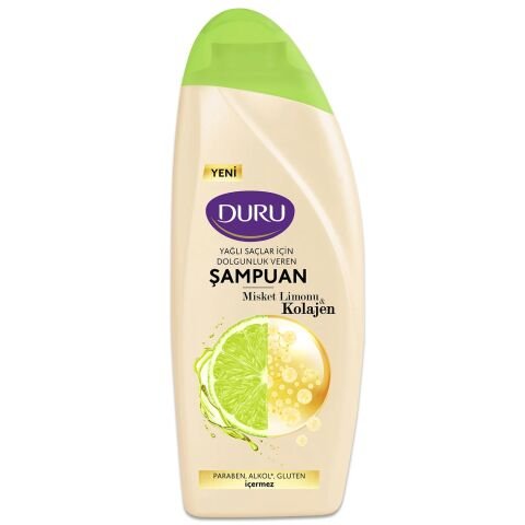 DURU ŞAMPUAN 500ML MİSKET LİMONU &KOLAJEN YAĞLI SAÇ 1*12