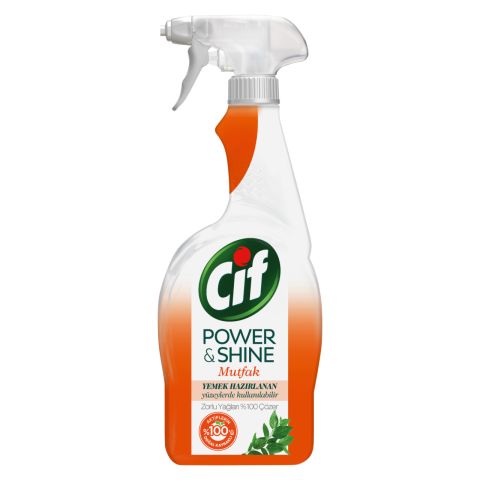 CİF YÜZEY SPREY POWER&SHİNE MUTFAK PORT.&LİM.750ML 1*12