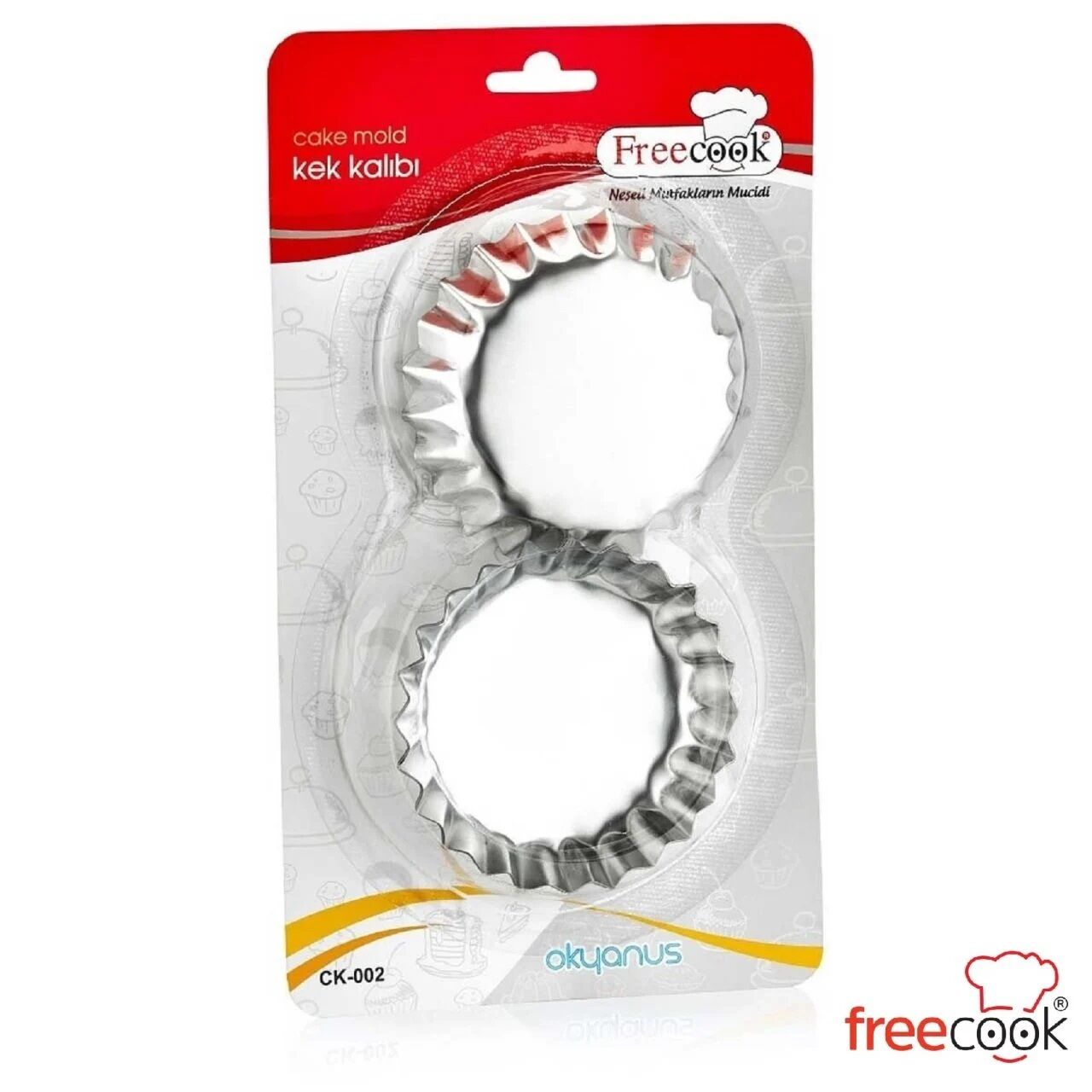 FREECOOK METAL 6'LI KEK KALIBI BÜYÜK CK-002 1*48