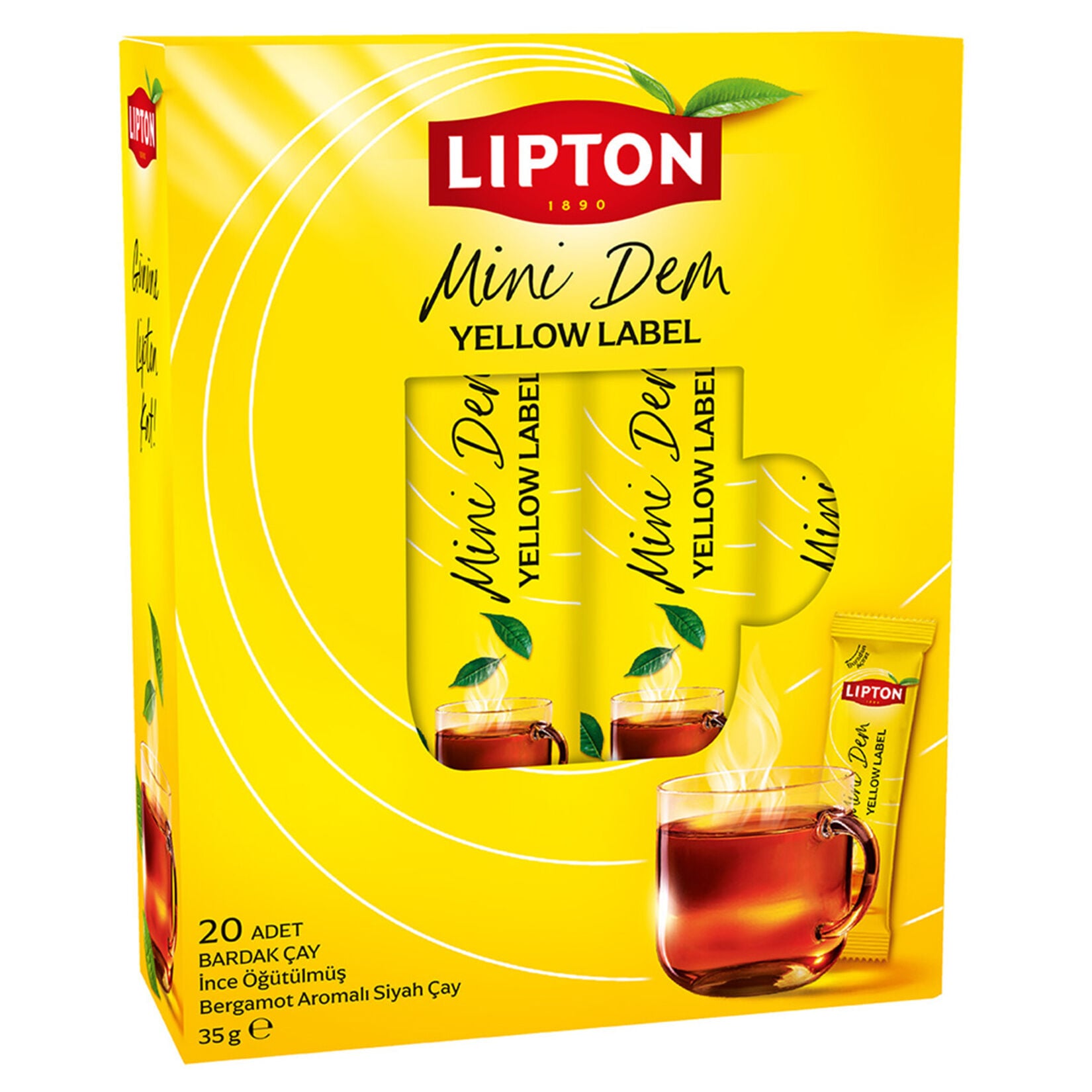LİPTON BARDAK YELLOW LABEL 20'Lİ (20X1,75G ) 35G MİNİ DEM 1*12