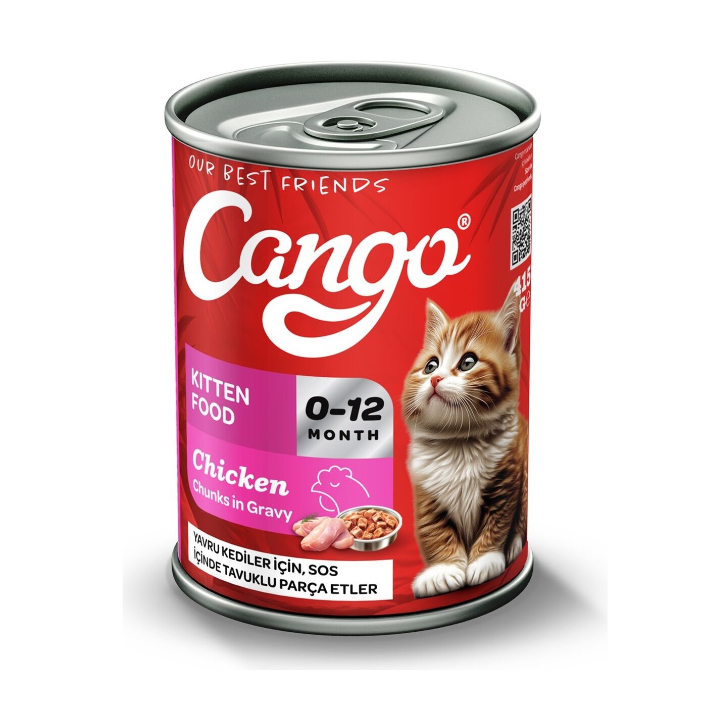 KEDİ M.CANGO 415G TAVUKLU YAVRU 0-12AY TNK 1*12