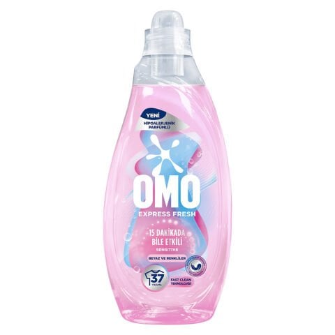 OMO MAT.SIVI 1480ML EXPRESS FRESH BEYAZ VE RENKLİLER SENSITIVE HİPOALERJENİK 37YIKAMA 1*6