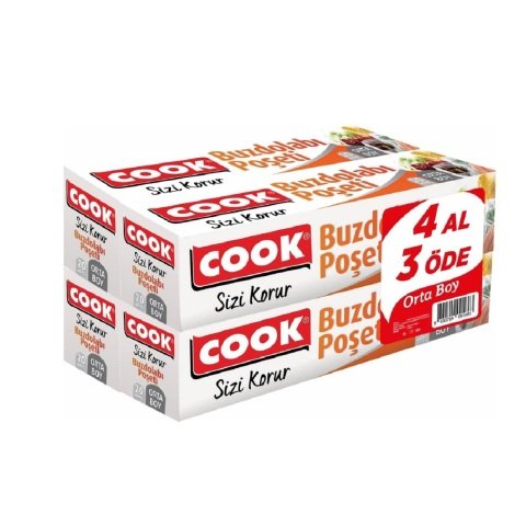 COOK BUZDOLABI POŞETİ 4AL3ÖDE ORTA 20'Lİ 1*24