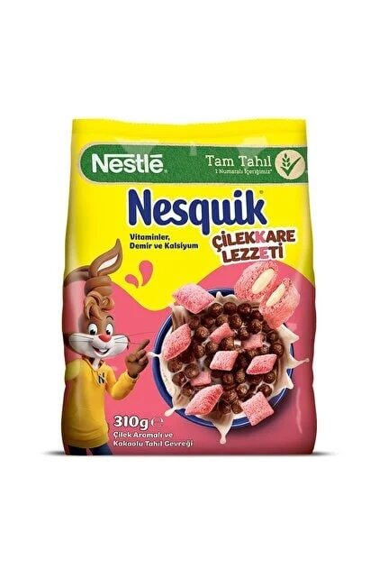 NESQUİK KAHV.ÇİLEKTOP 310GR MISIR GEVR. 1*12