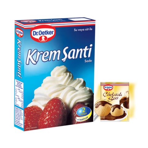 DR.OETKER.KŞ150G HED.KREM ŞANTİ+ 128G ÇİKOLATALI SOS  1*12
