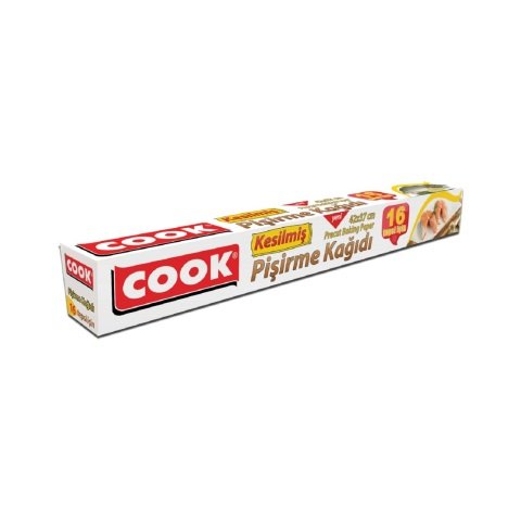 COOK PİŞİRME KAĞIDI KESİLMİŞ 16LI YAĞLI 42*37CM 1*30