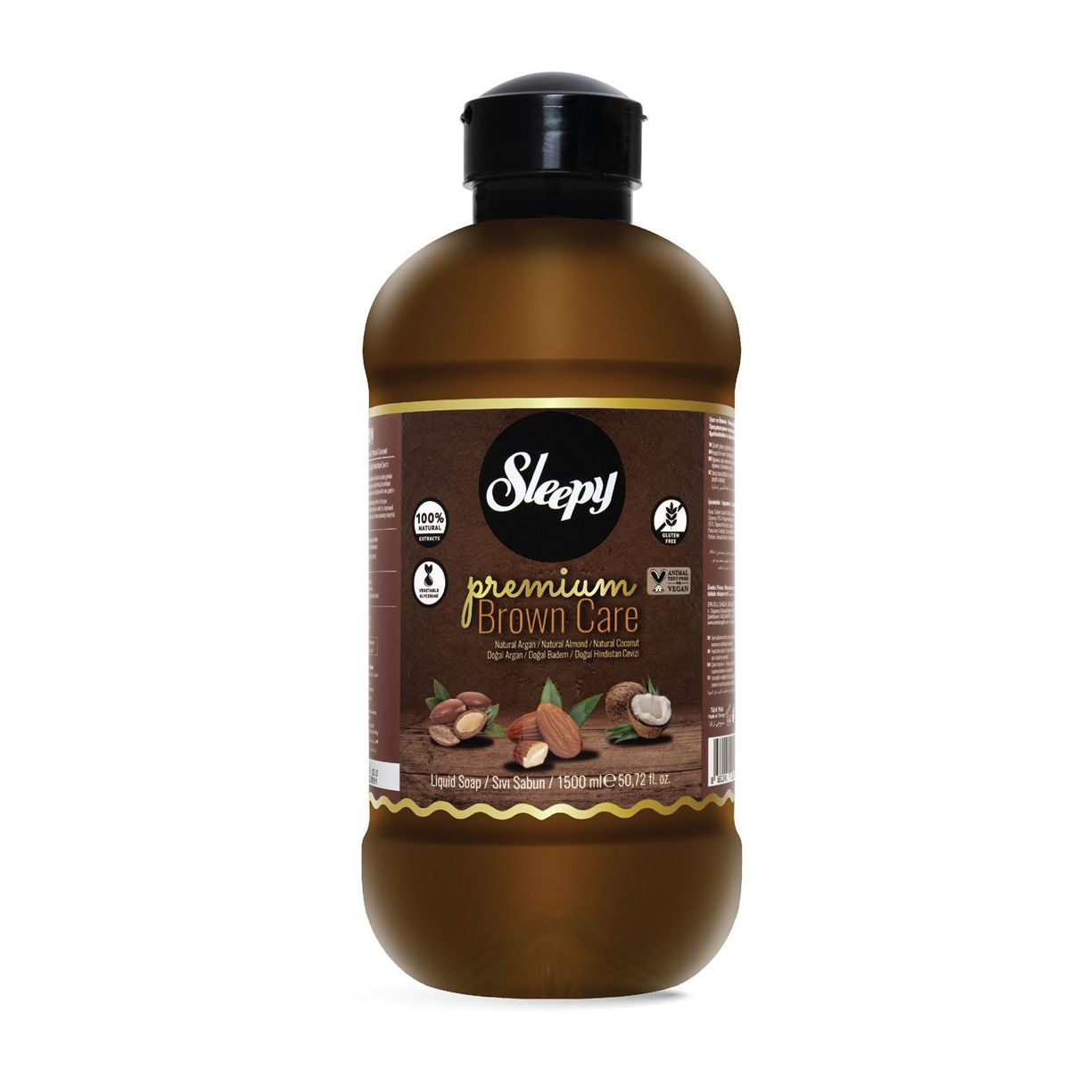 SLEEPY SIVI SABUN 1500ML BROWN ARGAN/ BADEM/ HİND.CEVİZİ 1*12