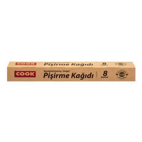 COOK PİŞİRME KAĞIDI DOĞAL BEYAZLATILMAMIŞ 37CM*8MT 1*24