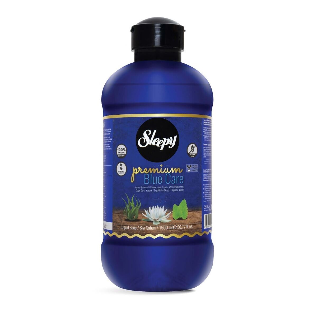 SLEEPY SIVI SABUN 1500ML BLUE DOĞAL DENİZ YOSUNU /LOTUS ÇİÇEĞİ /SU NANESİ 1*12