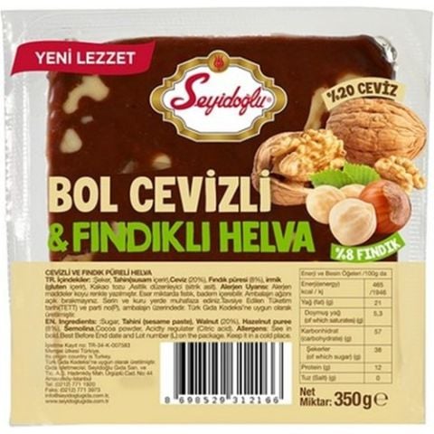 SEYİDOĞLU HELVA 350G CEVİZLİ& FINDIKLI 1*12