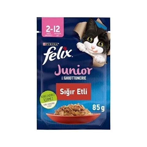 KEDİ M.FELİX 85GR SIĞIR ET. POŞET YETİŞKİN 1*26