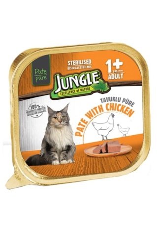 KEDİ M.JUNGLE 100G PÜRE TAVUKLU 1+YAŞ KISIR JNGA-002 1*32