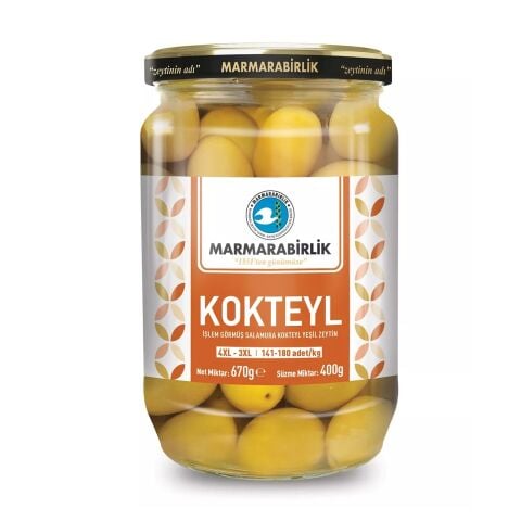 MARMARA BİRLİK YEŞİL KOKTEYL 4XL-3XL NET:670G SÜZ:400G CAM 1*6