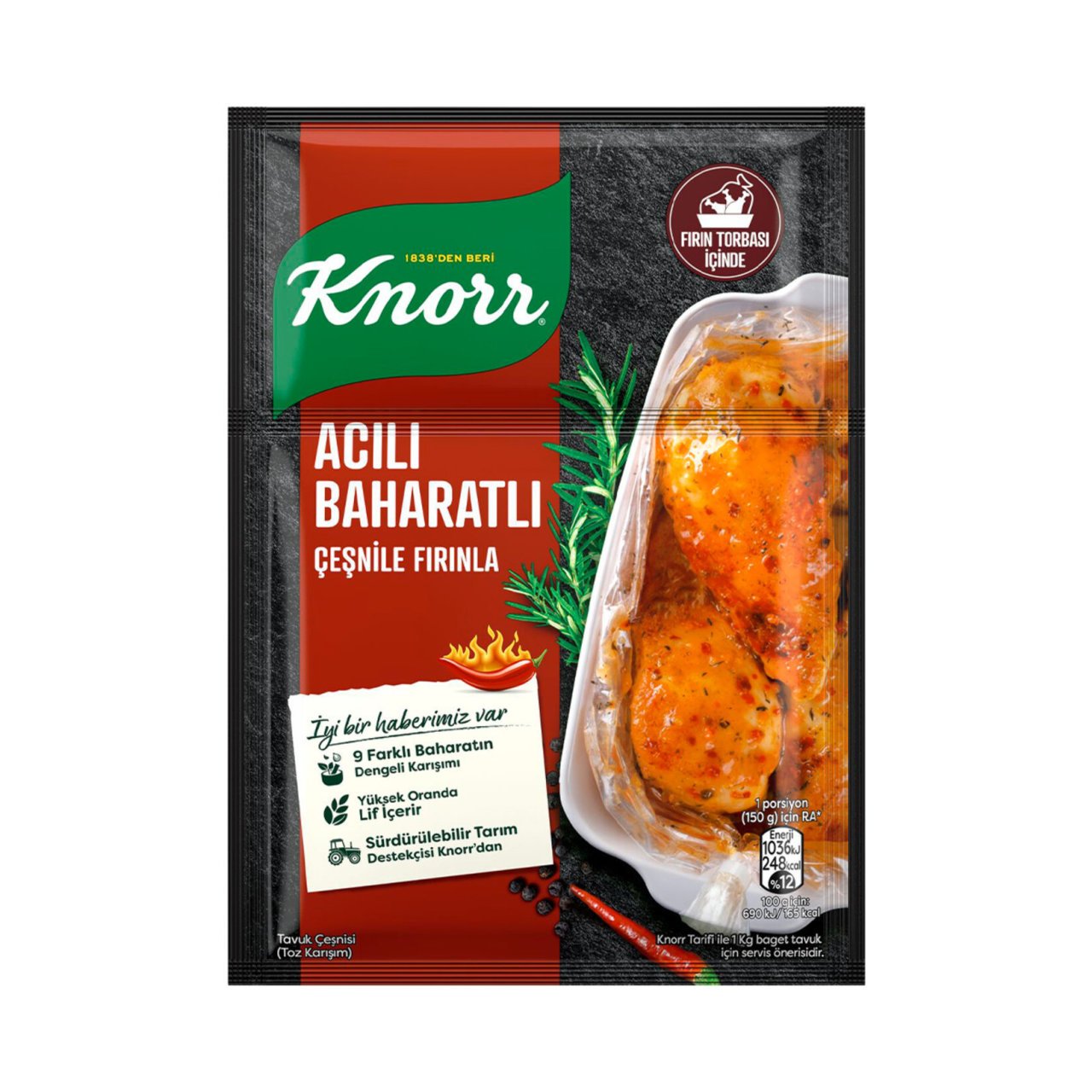 KNORR H.TAV.ÇEŞNİ ACILI BAHARATLI 31G 1*12*4