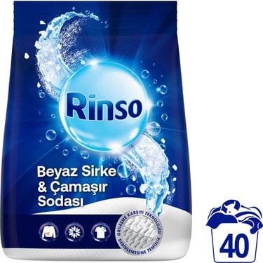 RİNSO MAT.6KG BEYAZ SİRKE&ÇAMAŞIR SODASI BEYAZLAR 1*4