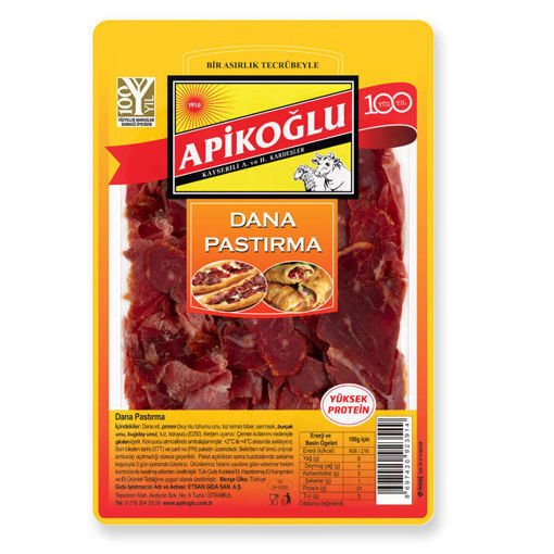 APİKOĞLU PASTIRMA 100GR DANA PARÇA  1*6