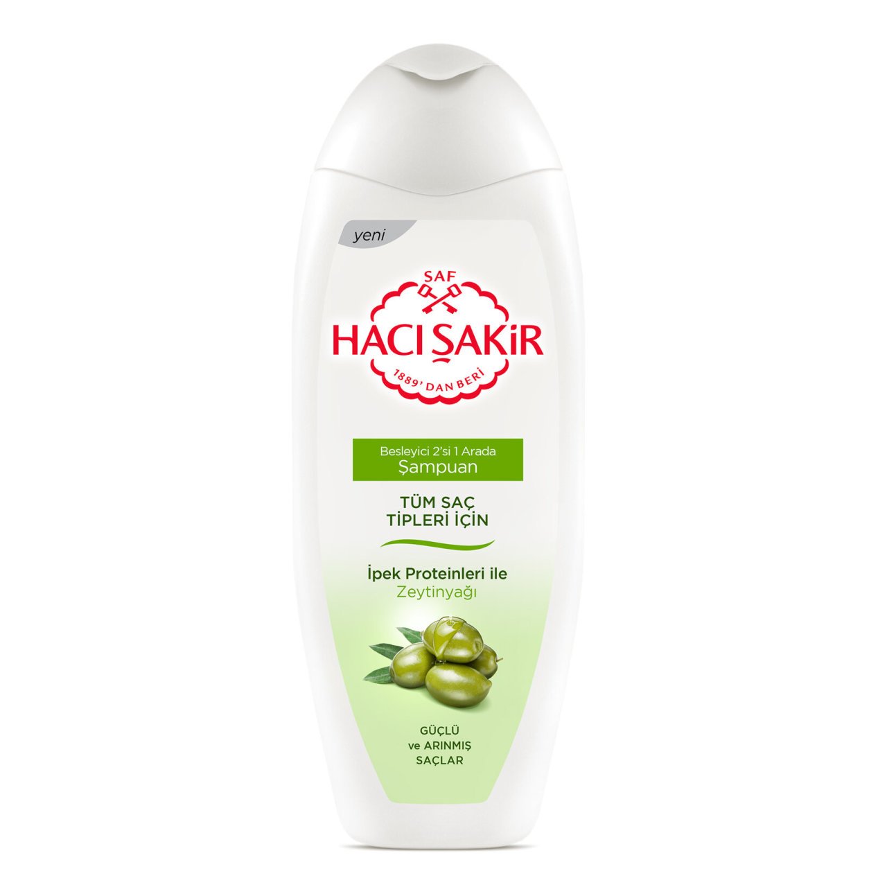 HACI ŞAKİR ŞAMPUAN 500ML 2/1 ZEYTİNYAĞI-////TÜM SAÇ 1*12