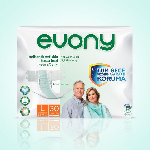 EVONY HASTA BEZİ BELBANTLI L BÜYÜK ( 100-150CM ) YETİŞKİN 30'LU 1*4
