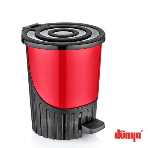 DÜNYA ÇÖP KOVASI 14LT PED.RENKLİ 01062 1*18