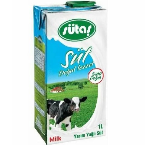 SÜTAŞ SÜT 1LT YARIM YAĞLI %1,5  1*12