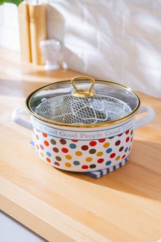 ACAR QUALITA KIZARTMA TENCERESİ 22CM EMAYE XAP-09104/6 1*6