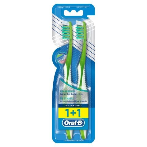 ORAL-B DİŞ FIRÇASI PRO-EXPERT 1+1 DİŞ ETİ MASAJI ORTA M 40 1*12