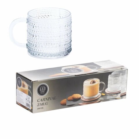 KRD HOME KAHVE BARDAK 3'LÜ CARNIVAL 300ML 300327 1*16