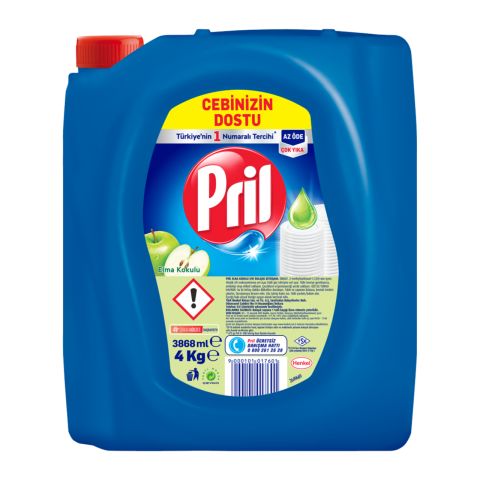 PRİL BULAŞIK DETERJANI 4KG ELMA 1*4