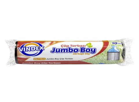 VİNDEX ÇÖP POŞETİ JUMBO BOY 10LU 80*110CM 1*20