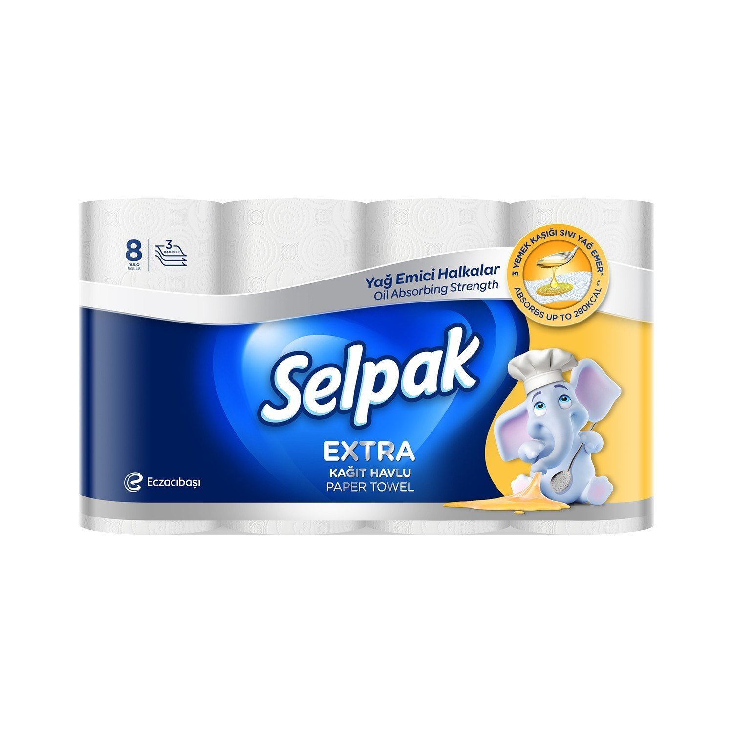 SELPAK H.8'Lİ HAVLU EXTRA YAĞ EMİCİ 1*3