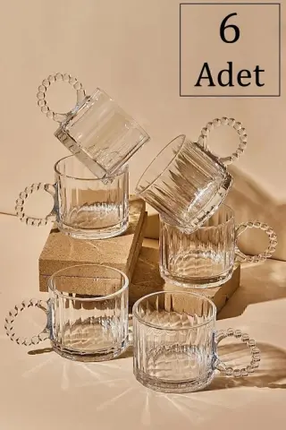 KRD HOME KUPA BARDAK 6'LI BONCUKLU 240ML KRD-25070 1*12