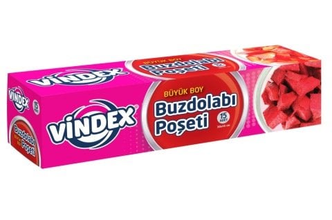 VİNDEX BUZDOLABI POŞETİ BÜYÜK BOY 15'Lİ 30*45CM 1*48