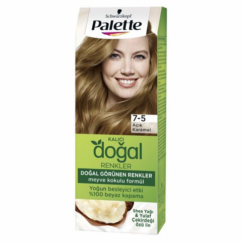 PALETTE DOĞAL RENK 7-5 AÇIK KARAMEL SHEA YAĞI& YULAF ÇEK.ÖZÜ 1*10