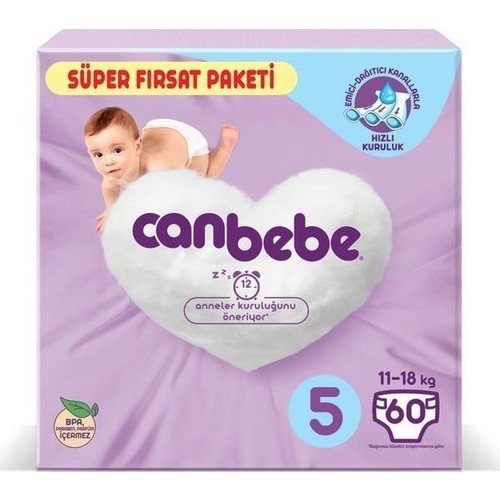 CANBEBE SÜPER FIRSAT 5JUNİOR 11-18KG 60'LI 1*4