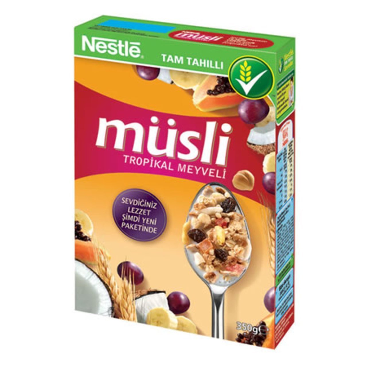 NESTLE KAHV.MÜSLİ TROP.MEYVELİ 350G KUTU 1*8