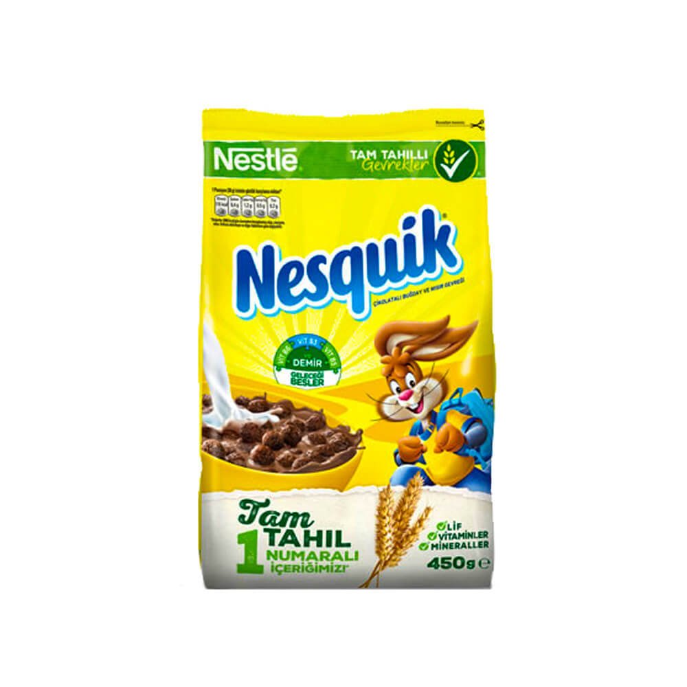 NESQUİK KAHV.KAKAOLU 450GR MISIR GEVR. 1*10